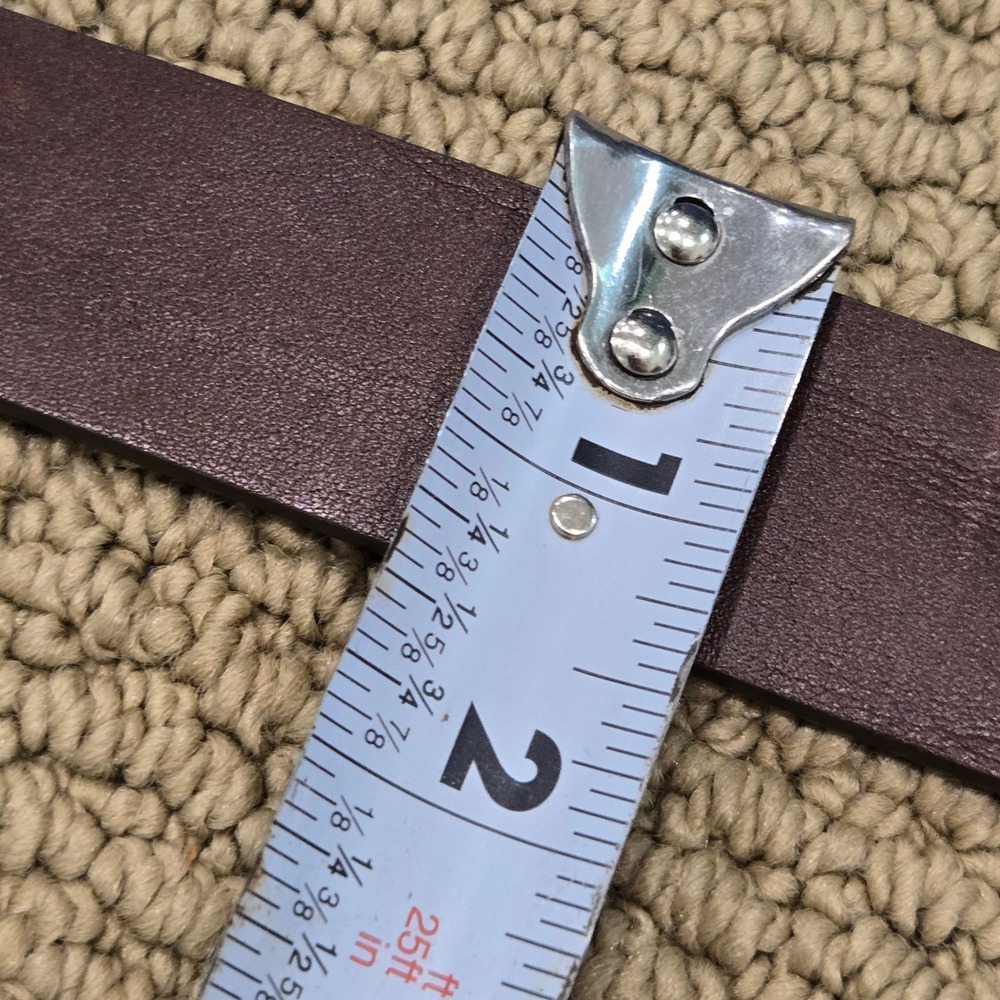 Eddie Bauer Belt Women M Brown Leather Italy Brass Buckles Equestrian Cottage - Picture 13 of 13